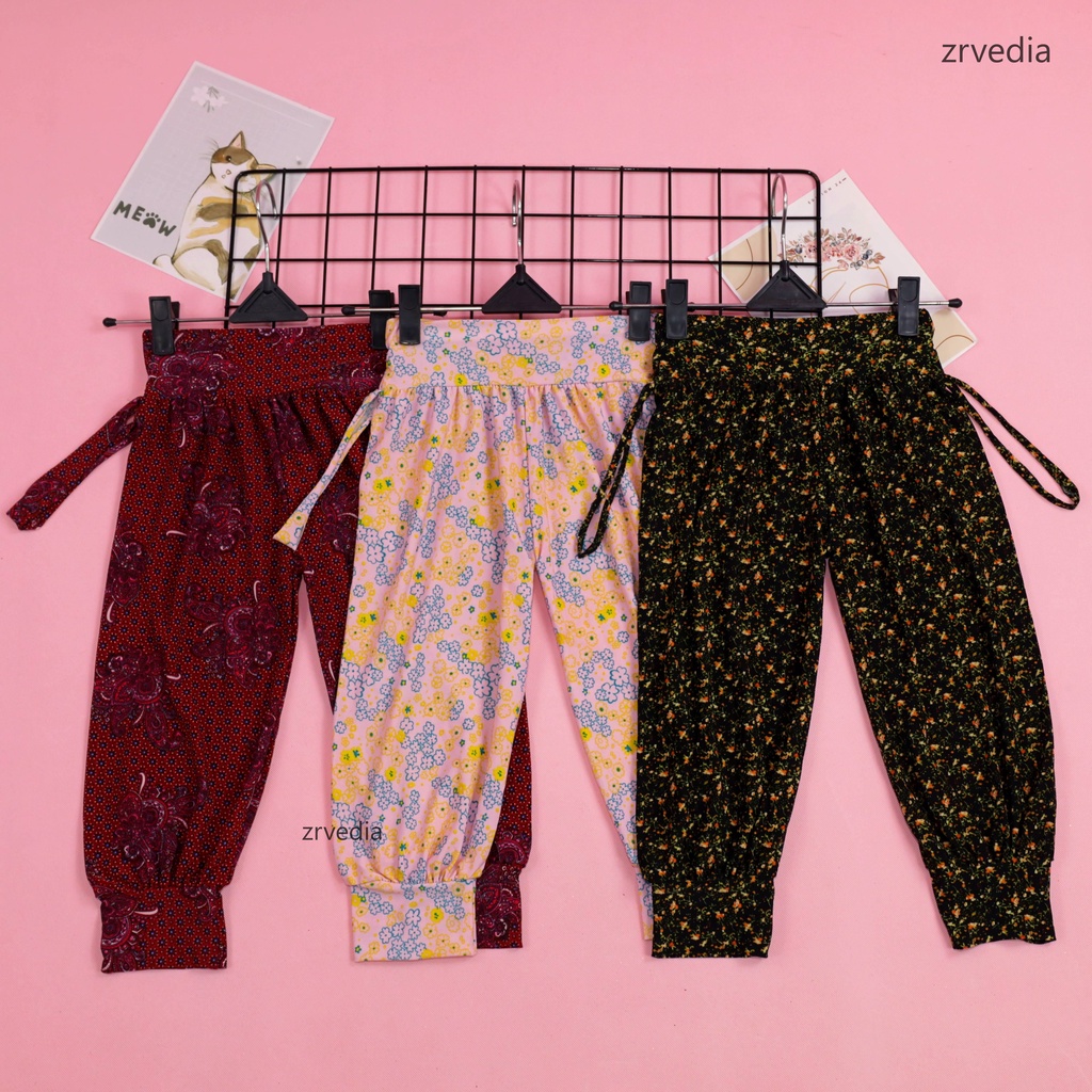 Aladin Carlissa uk 5-6 Tahun / Celana Panjang Anak Perempuan Murah Pants Bahan Adem Motif Grosir