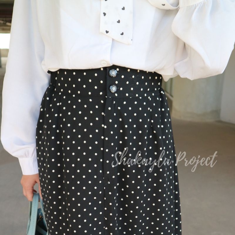 Polka Skirt/ Rok Polka All size Fit to L