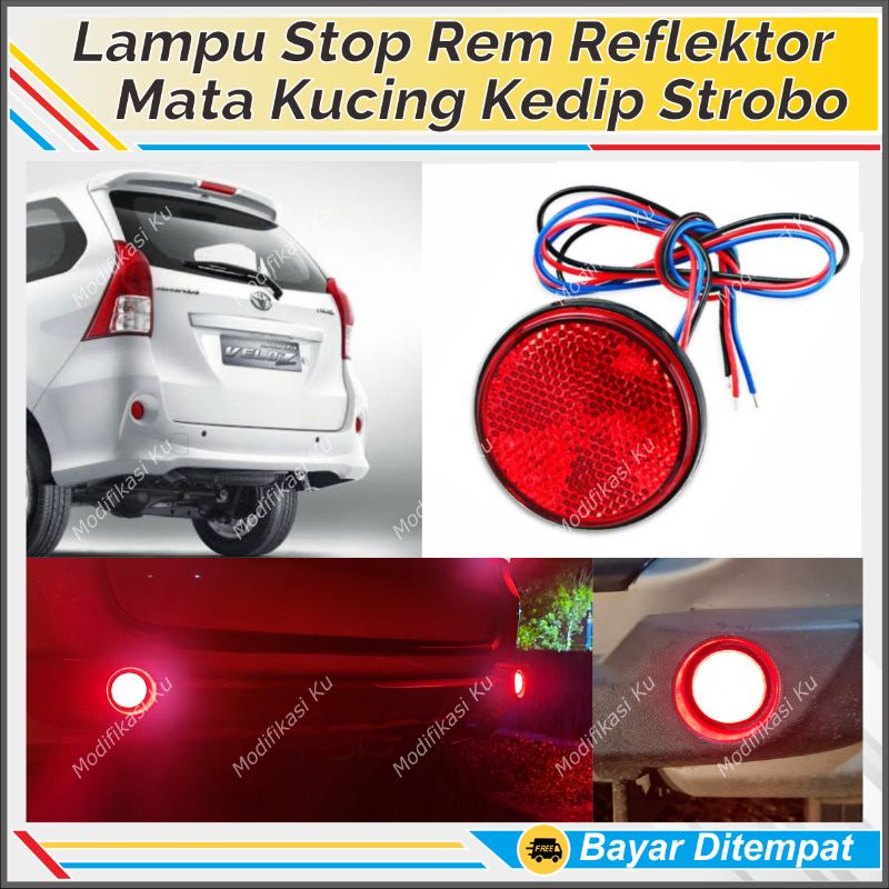 LAMPU REM KEDIP REFLEKTOR MOBIL MOTOR MATA KUCING BULAT