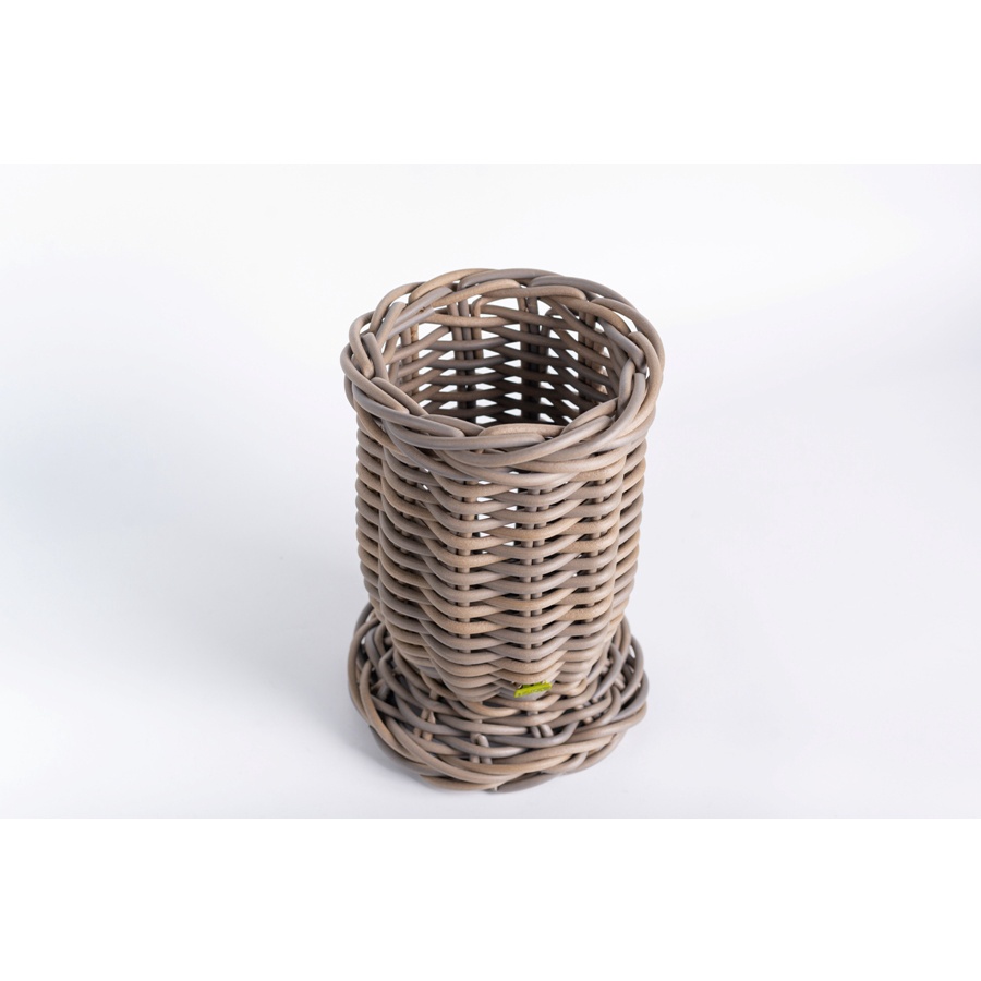 Pot Pedestal Basket in Bright Grey - Xtra Small