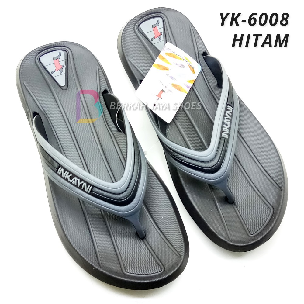 Sandal Jepit Karet Pria - Sandal Karet Pria Inkayni YK-6008 39 - 44 Anti Air - Ringan &amp; Anti Slip