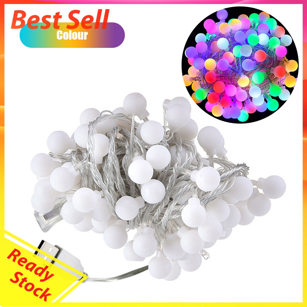 10m Outdoor Camping LED Light String USB Charging Hanging Decorative Lights