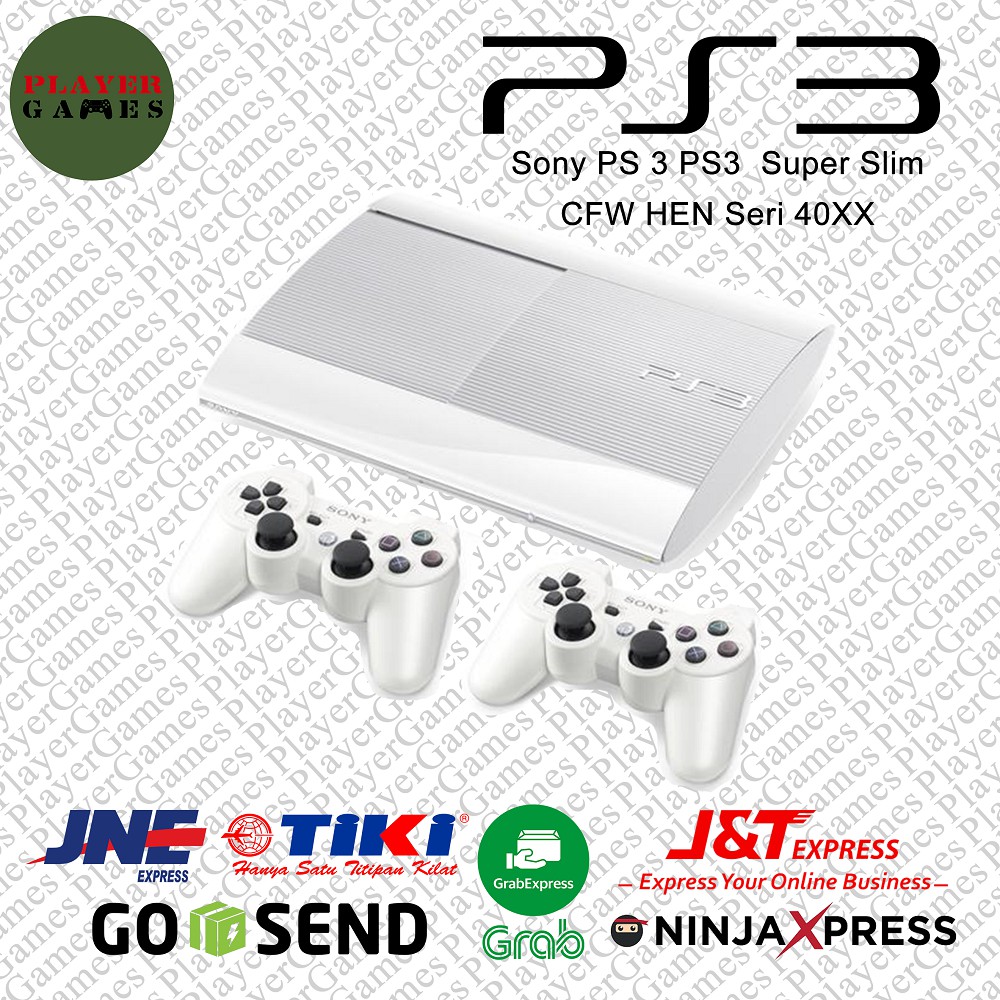 SONY PS 3 PS3 SUPER SLIM CFW HEN SERI 40XX 500GB - 250GB PUTIH