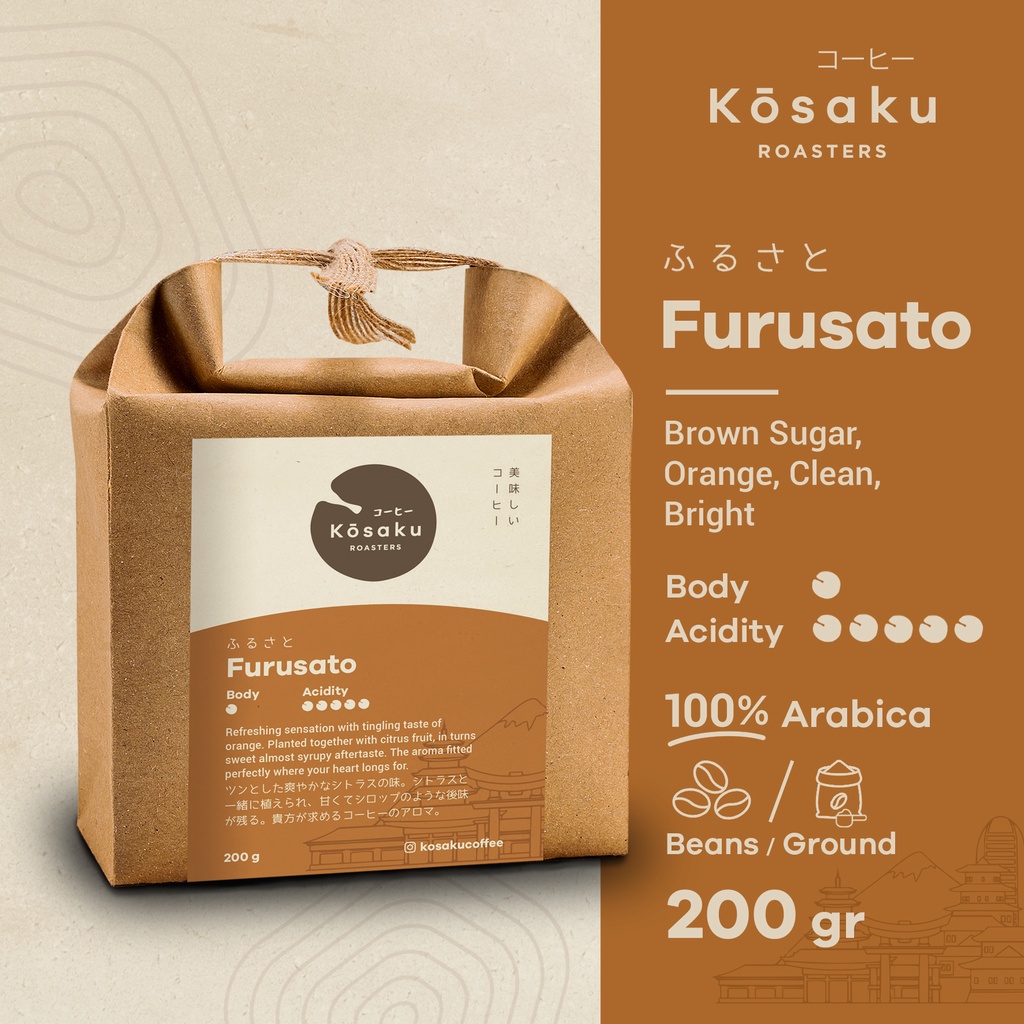 

Kosaku Furusato Coffee 200gr Biji Kopi Arabika - Coffee Beans