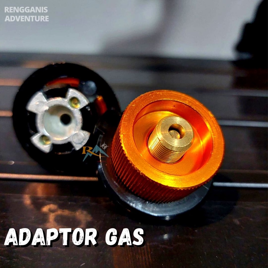 ADAPTOR SHOCK KONEKTOR GAS HI-COOK PORTABLE BUTANE HEAD KEPALA ADAPTER KOMPOR PORTABLE KEMAH CAMPING PENDAKI GUNUNG COD