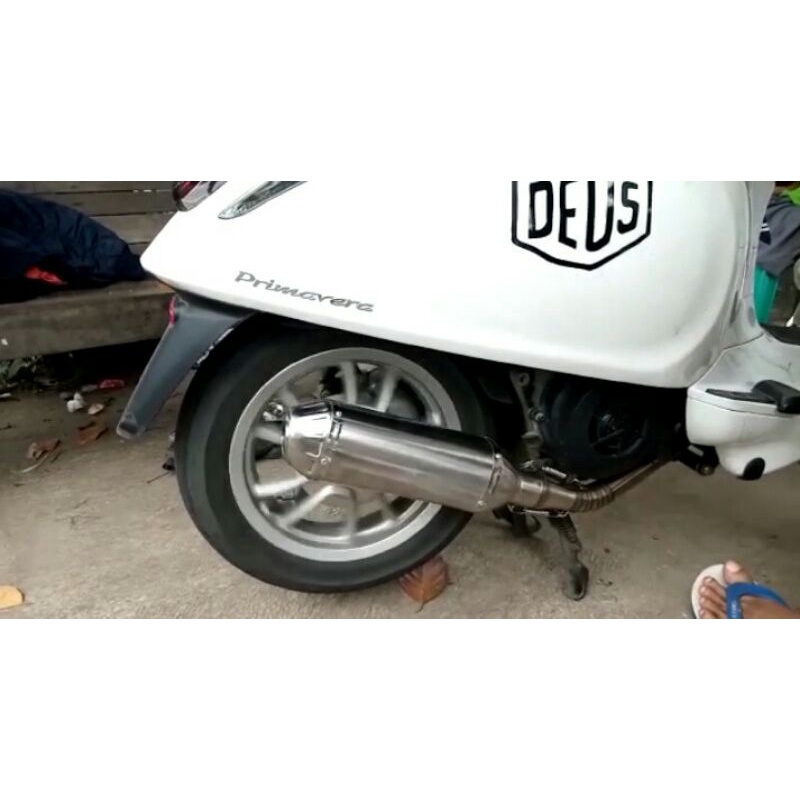 knalpot piaggio vespa matic primavera150 dan sprint150 original Dmuffler speed