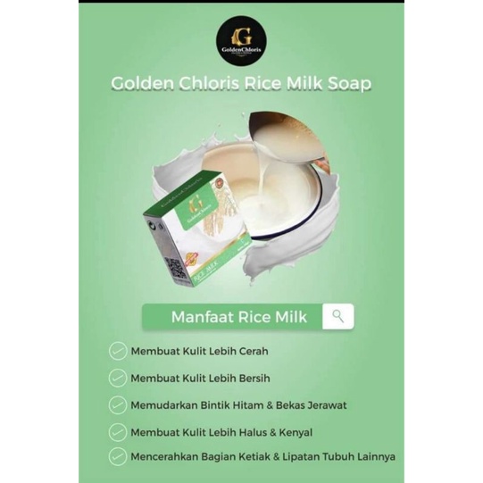 Sabun Golden Chroris Rice Milk by Asm Beauty Care|| Khusus 1 Box bukan 1 paket