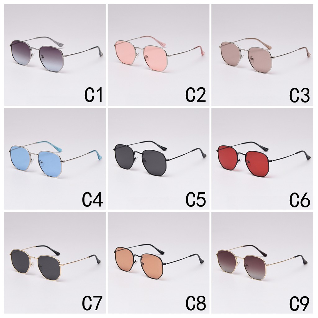 Kacamata Hitam Fashion Trendy Wanita Dan Pria Anti UV Korean Style / Sunglasses Anti UV Import