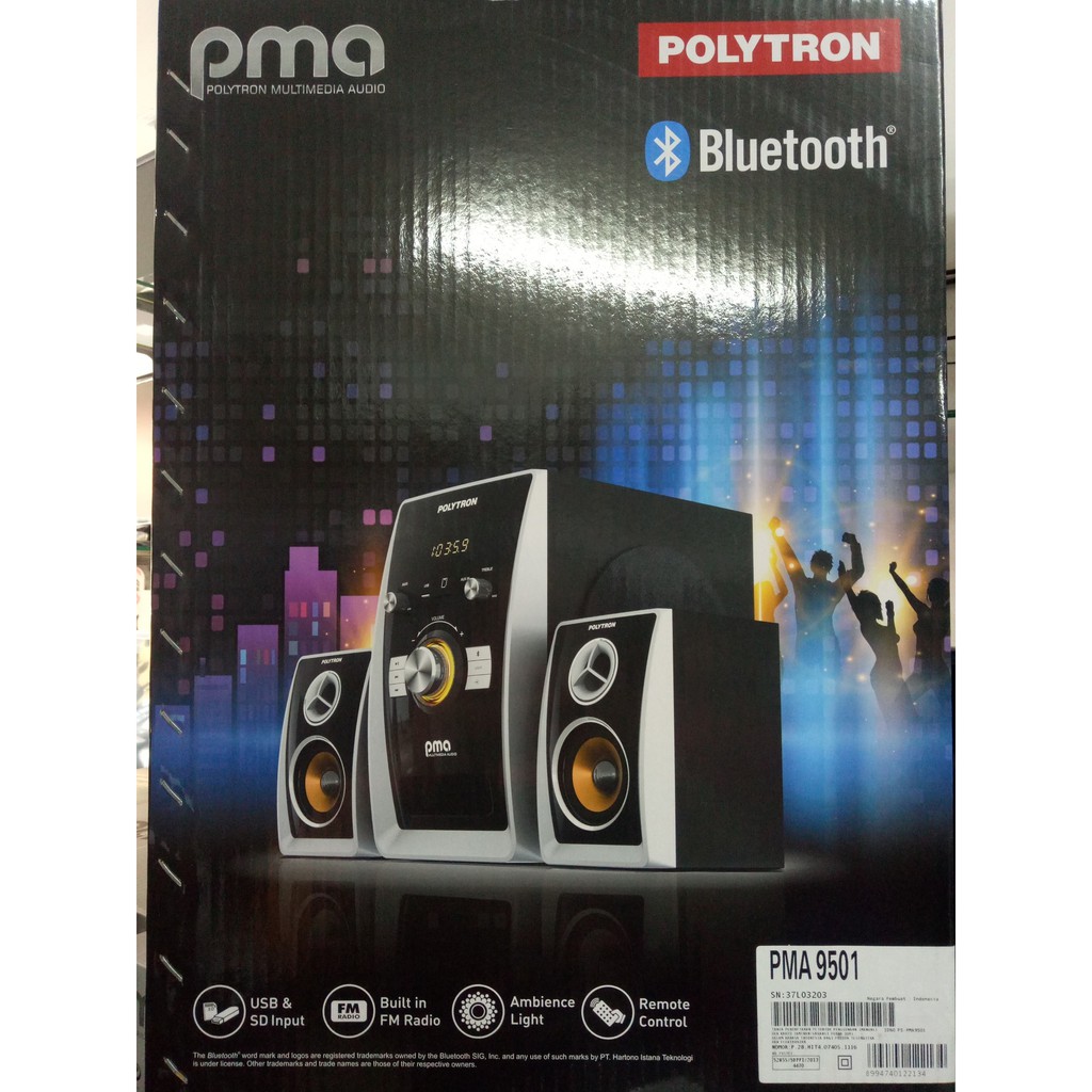 Multimedia Speaker Aktif POLYTRON PMA 9501 USB MP3 Bluetooth FM