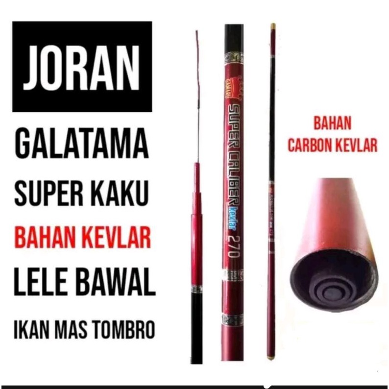 Joran Pancing Tegek Gamaru Super Caliber Kevlar 360 450 Kaku