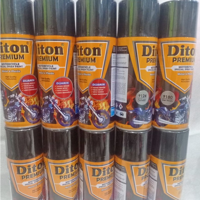 Pilok Pilox Cat Semprot DITON Premium 400cc Warna Glossy Doff Metalik (Clear, Black, White, dll)