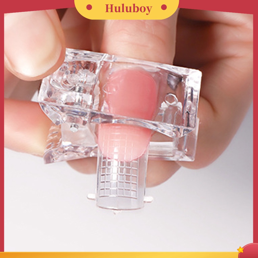 Huluboy Huluboy♡ 10pcs Klip Pembentuk Kuku Extension Bahan Resin Tahan Lama Untuk Pemula