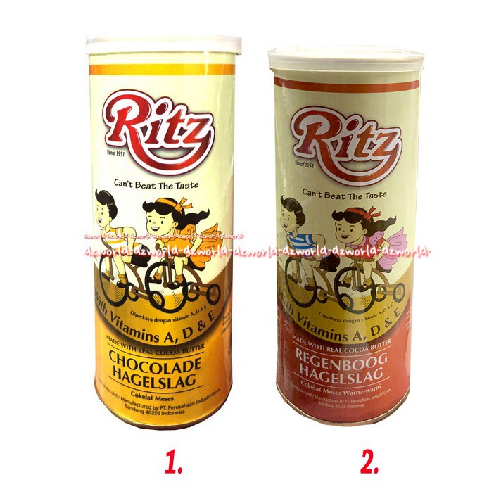 

Ritz Delicious Chocolate Hagelslag Coklat Meses Warna Kaleng 300gr