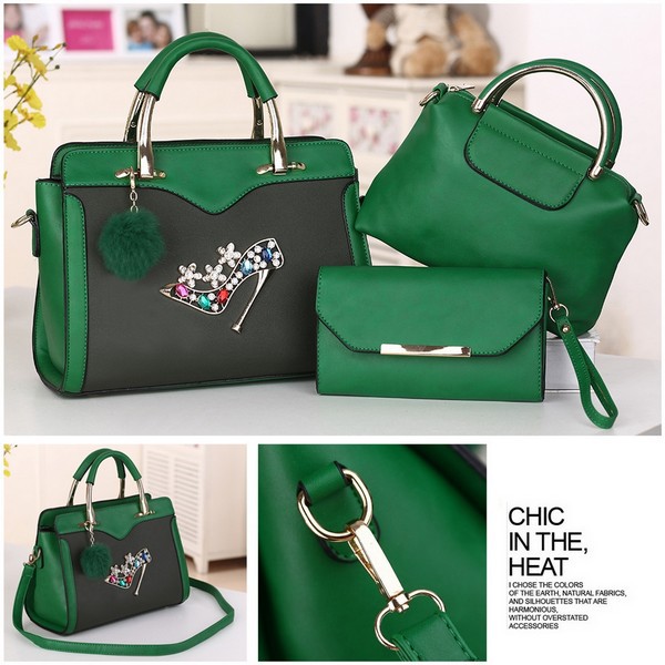 SQ2599 PROMO TAS LENORE CINDERELLA HEELS 3IN1 TAS WANITA MURAH MERIAH TAS IMPORT TAS BRANDED CANTIK