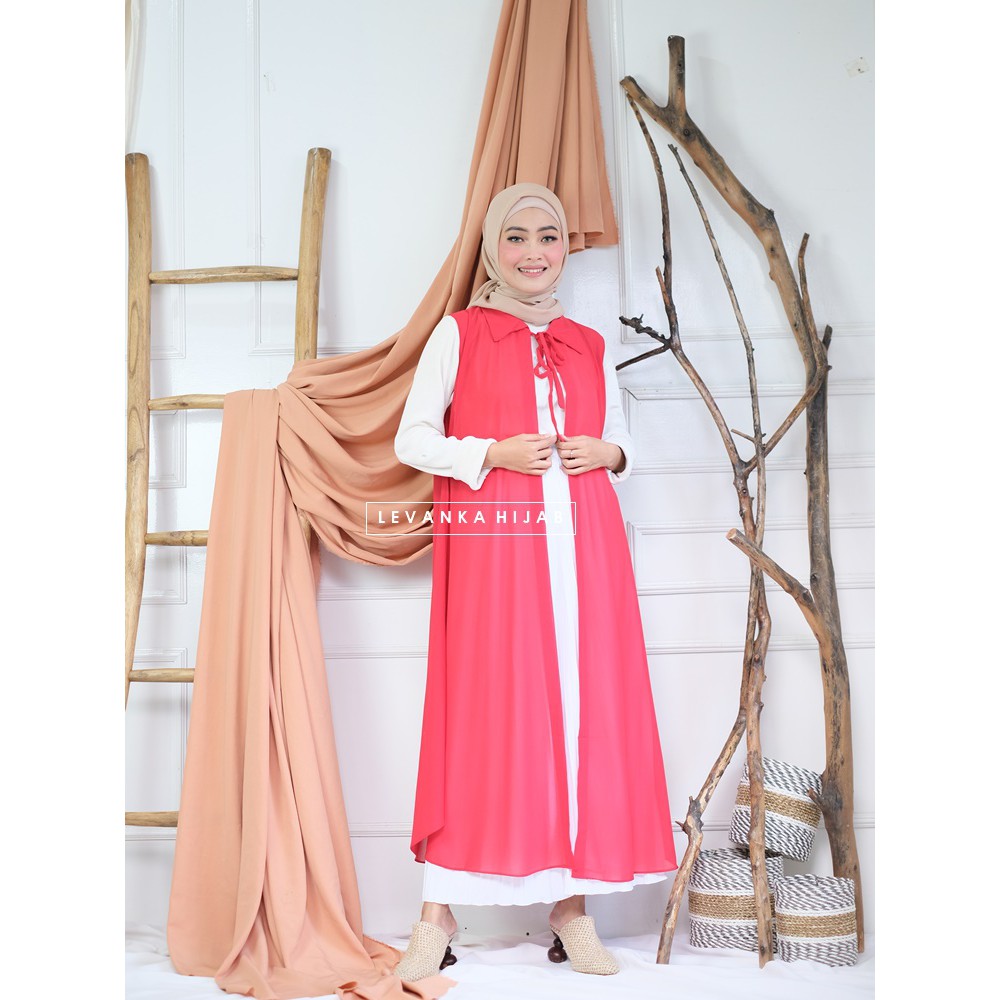 Long Vest Outer ceruti / Kardigan tanpa lengan Cardigan cerutty muat sampai XXL