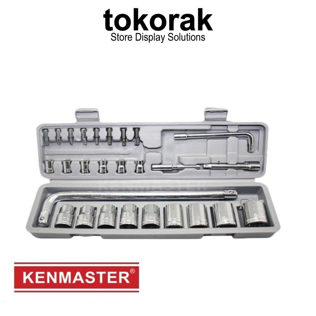 KUNCI SOCKET SET 27 PCS KENMASTER - KUNCI SOK -KUNCI SHOCKET WRENCH