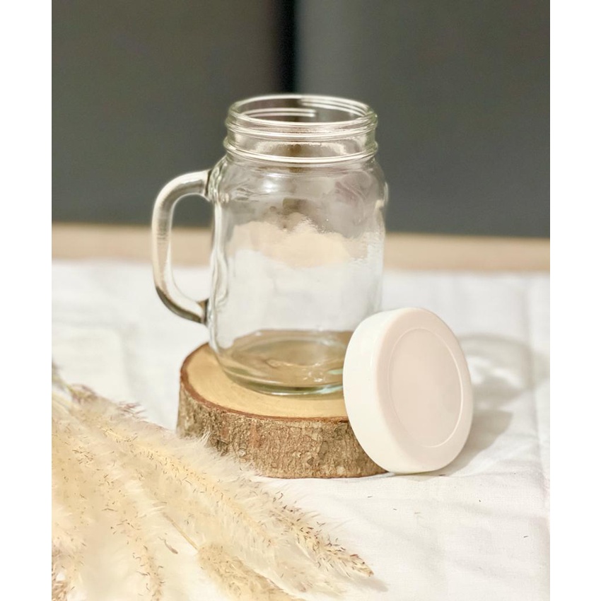 Gelas Kaca Jar Polos Kedaung DJ250 Dengan Tutup 250ml / Mug Jar Toples