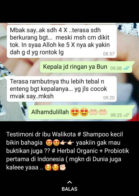 Shampoo Probiotik Lactofun Menebalkan Menumbuhkan Penebal Penumbuh Rambut Anti Ketombe Botak Rontok