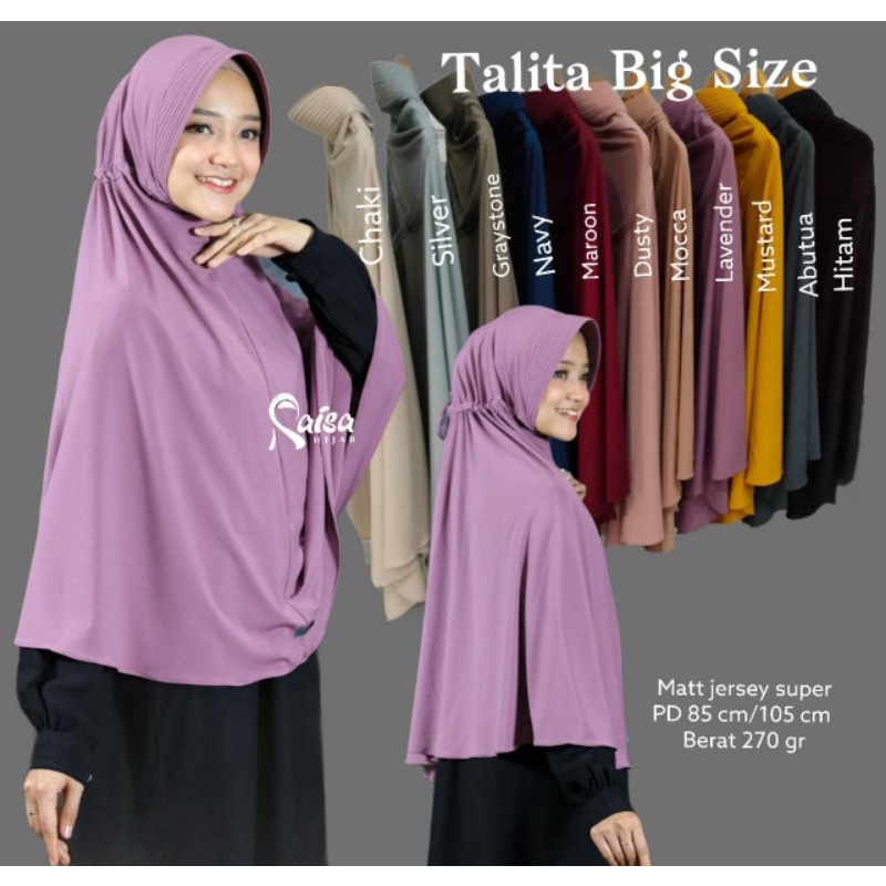 Bergo Pet Antem tali Jersey Super Talitha Big Size Raisa Original