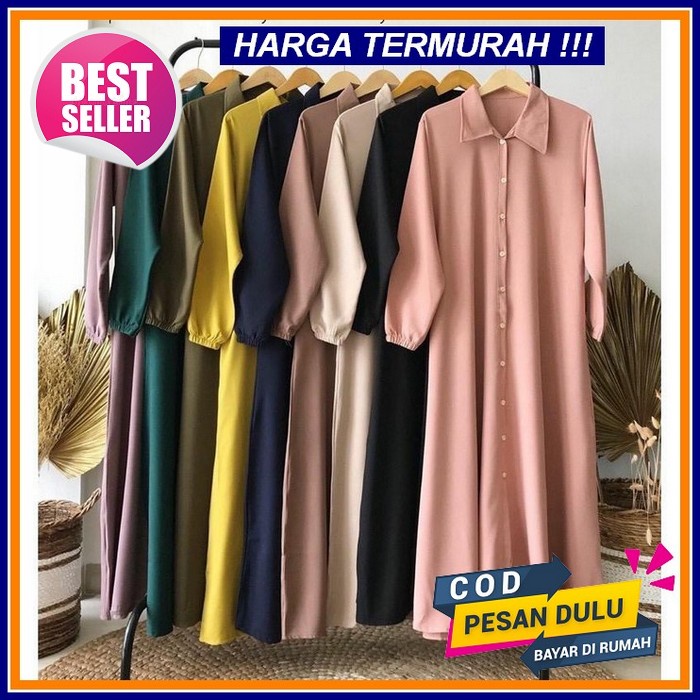 Gamis 2 In 1 Kode Ch1 Rompi Lepas Bahan Voxy Bawah Mayung Motif Bunga/Gamis Baju Syar I Terbaru Gami
