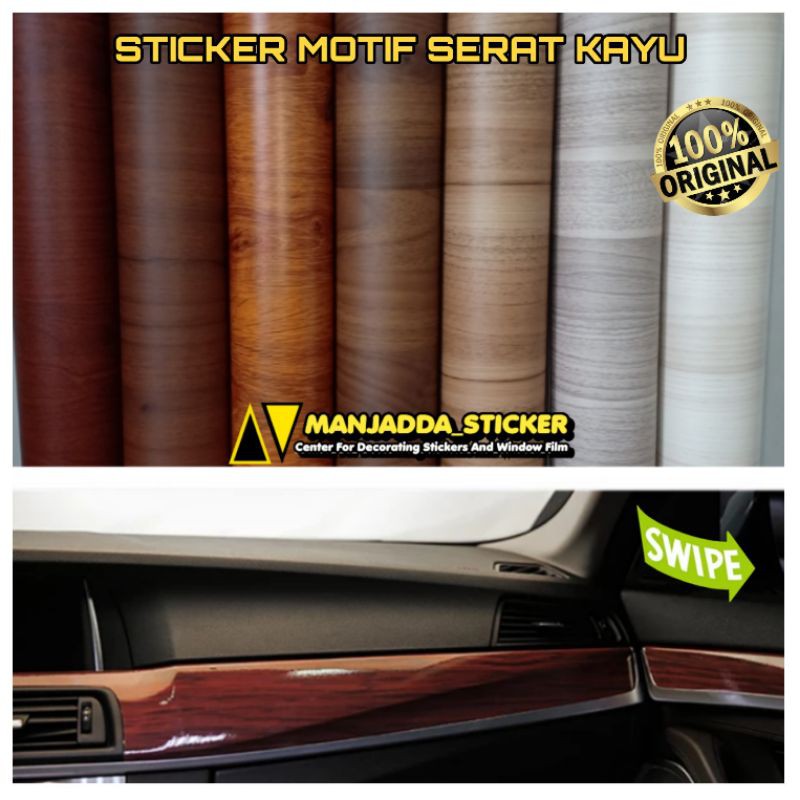 [KEKINIAN] STIKER SKOTLET KAYU DAN STIKER VINYL FILM MOTIF SERAT KAYU UNTUK DEKORASI