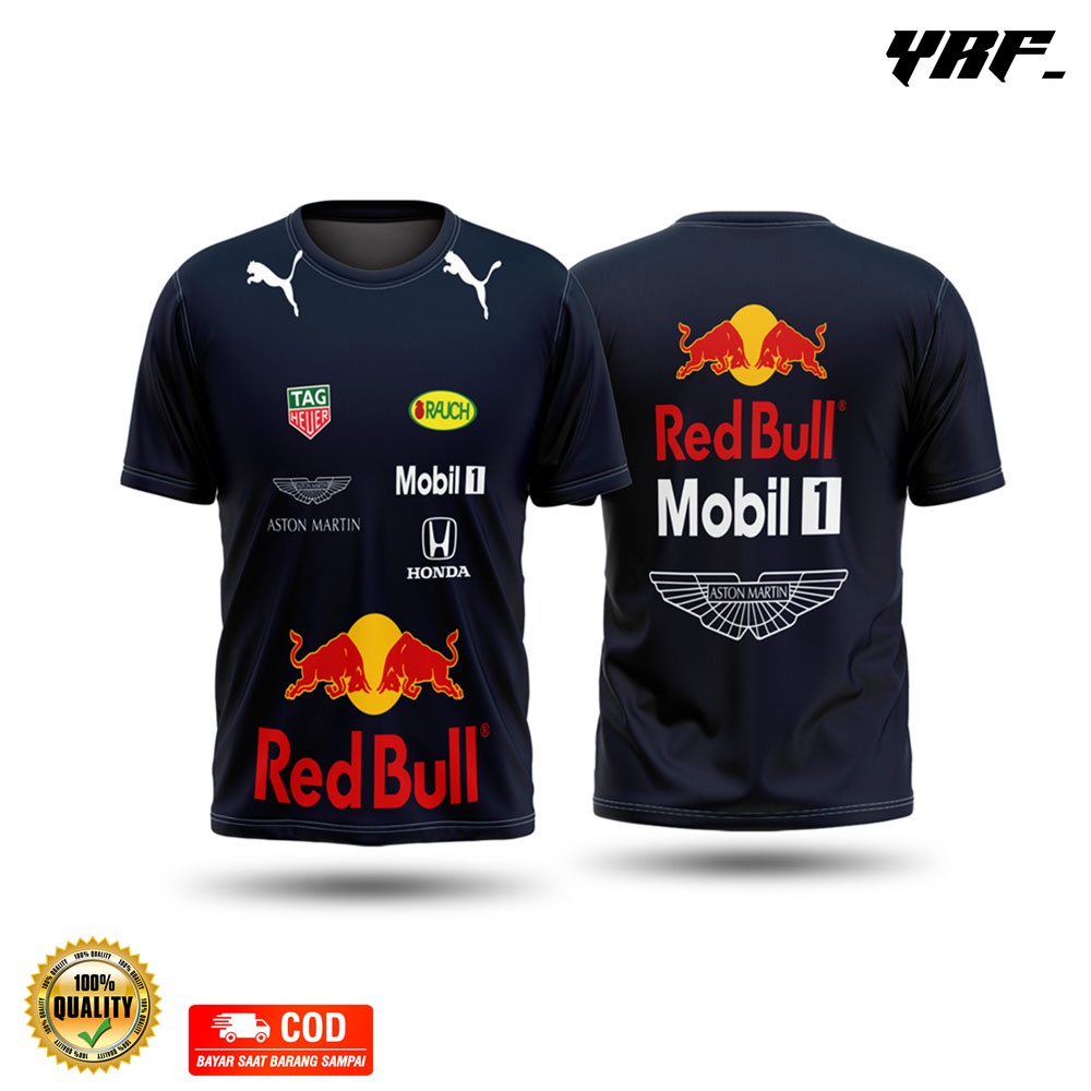 Kaos Baju Jersey F1 Redbull Racing Team Formula One 2021 Red bull Full Print art01