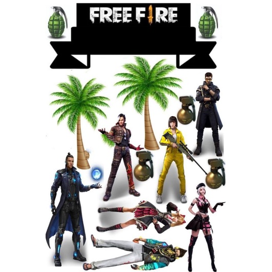 Jual Topper Kue free fire 2 / Hiasan kue ulang tahun Indonesia Shopee