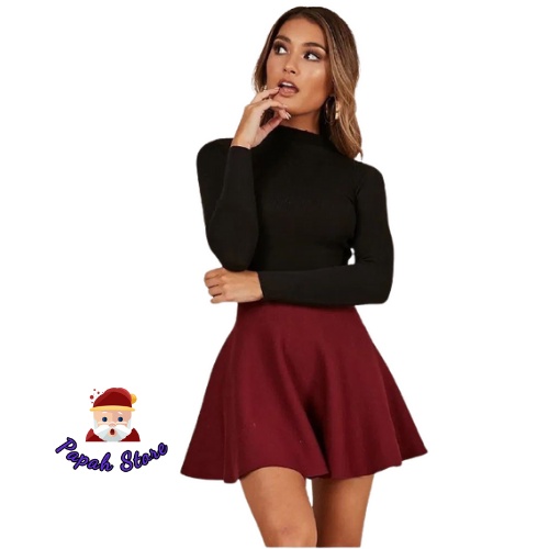 ROK MINI SKIRT FLARE CASUAL OLAHRAGA GYM RENANG TENNIS VOLI SENAM DANCER ZUMBA BERSEPEDA-1