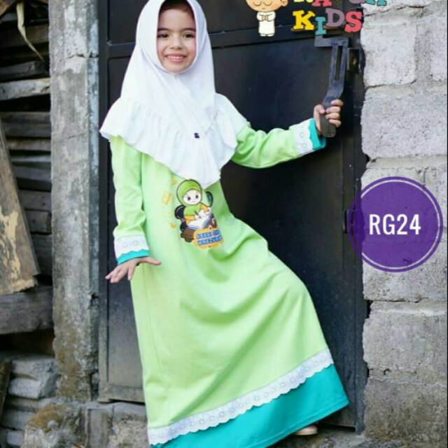 RG24 Gamis  anak kaos  education muslimah lucu Raggakids  RG 