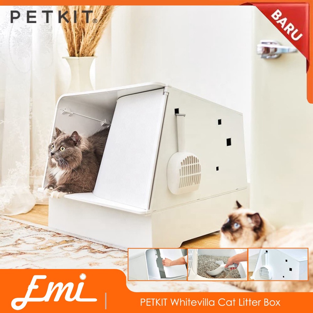 PETKIT Whitevilla Cat Litter Box Tempat Toilet Training Hewan Peliharaan