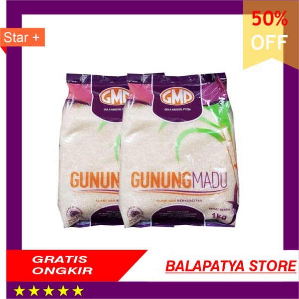 

BEST SELLER !!! GULA PASIR MANIS KRISTAL PUTIH GMP KEMASAN 1 KG PER BUNGKUS