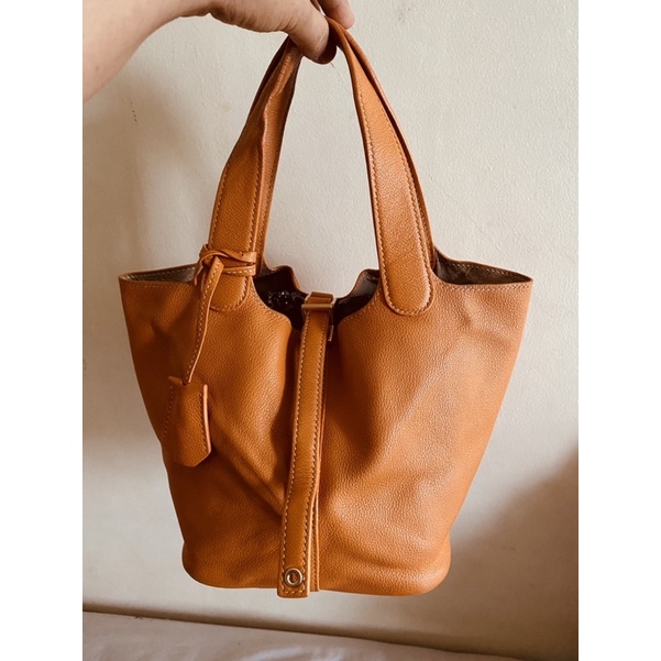 Top handle “Ala Picotin” kulit mantul