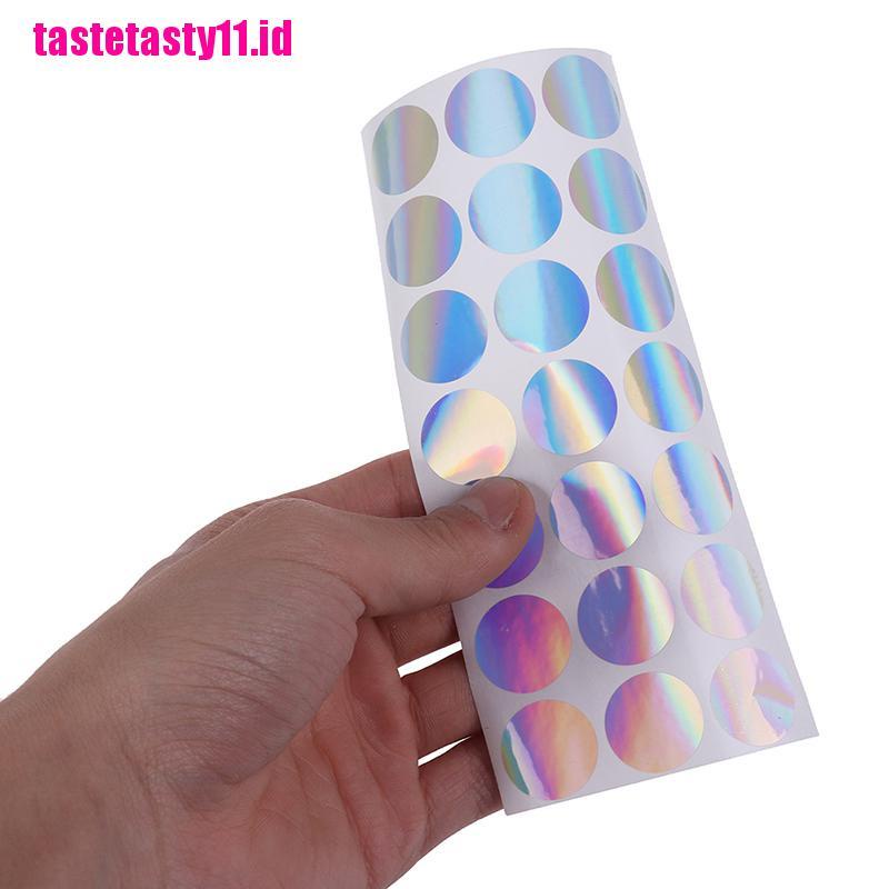 100 Pcs Stiker Segel Hologram Bentuk Bulat Ukuran 1 Inch Untuk Keamanan