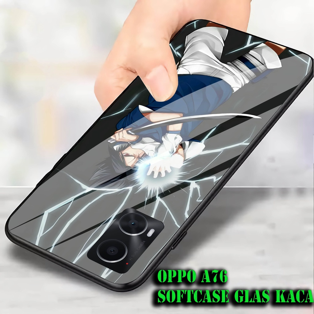 Softcase Glass Kaca OPPO A76 - Case Hp Pelindung Handphone OPPO A76 [ A61].