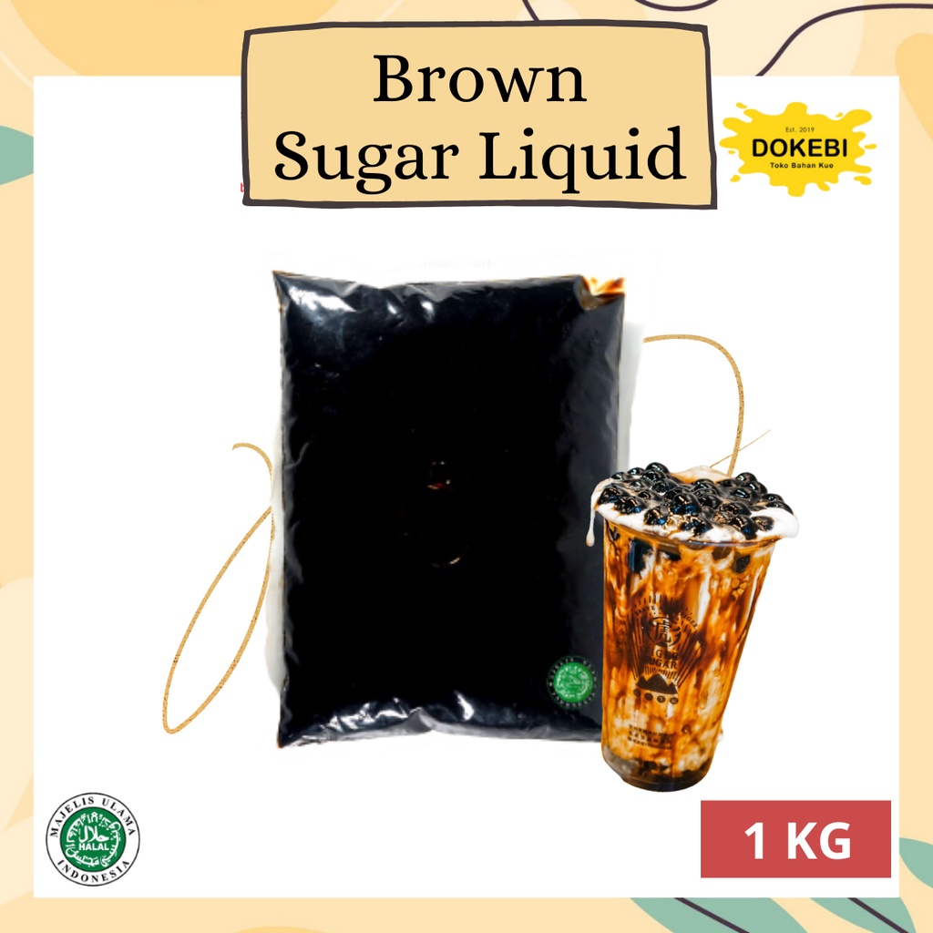 

BROWN SUGAR CAIR 1Kg - GULA MERAH CAIR - SIRUP GULA COKLAT - SYRUP GULA COKELAT LIQUID TOPPING