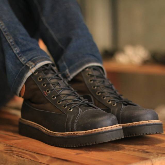 MORRISON BLACK - BRADLEY'S FOOTWEAR | Sepatu Sneakers Kulit Asli Pria Biker Touring Model Exodos57