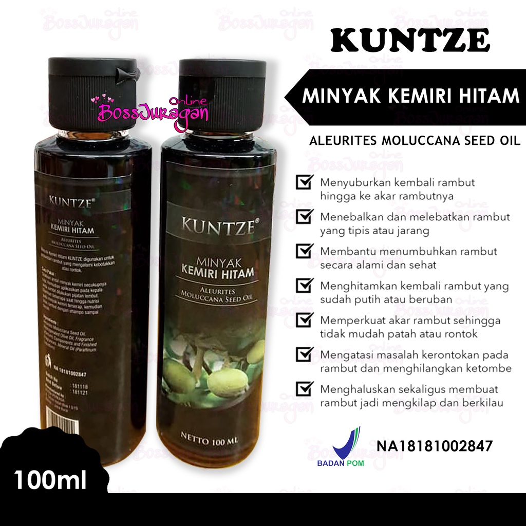 (BOSS) KUNTZE Minyak Kemiri Hitam BPOM