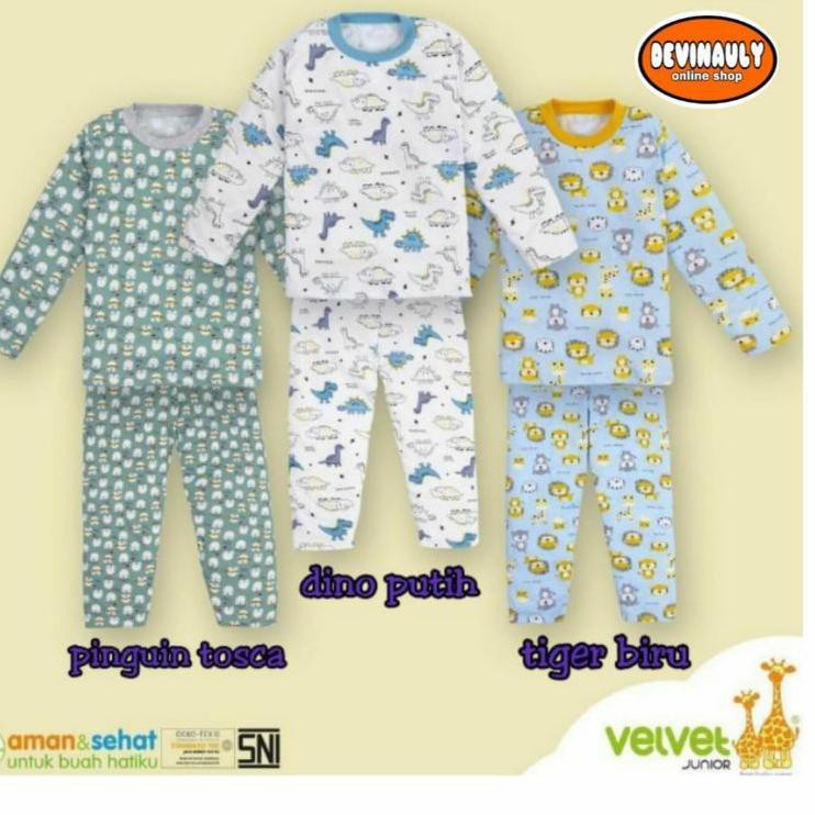 Hot Velvet setelan panjang 2-10 tahun baju tidur anak laki-laki