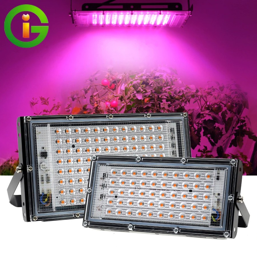 Lampu LED Grow Light Lamp Hydroponic Plant Growth 50W 1 PCS - RO22 - Black