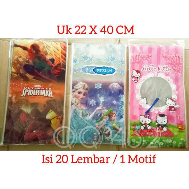 Isi 20pcs Plastik OPP ulangtahun Plastik Ulang Tahun bingkisan snack chiki souvenir goodie bag ultah