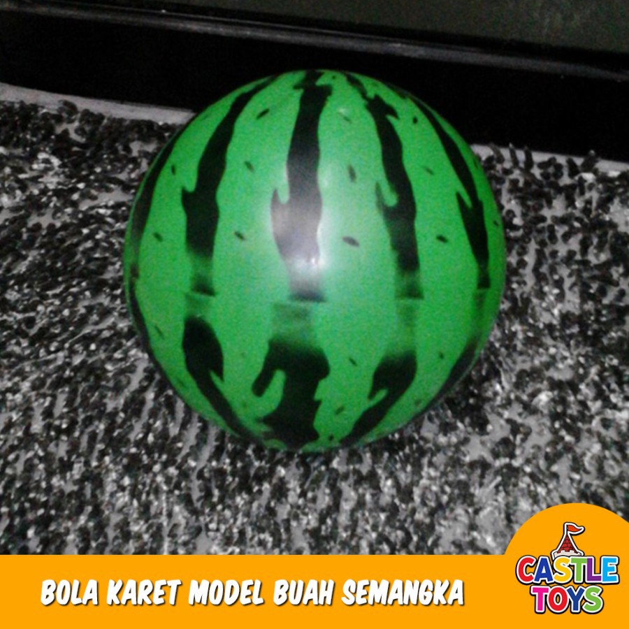 Mainan Bola Karet Model Buah Semangka