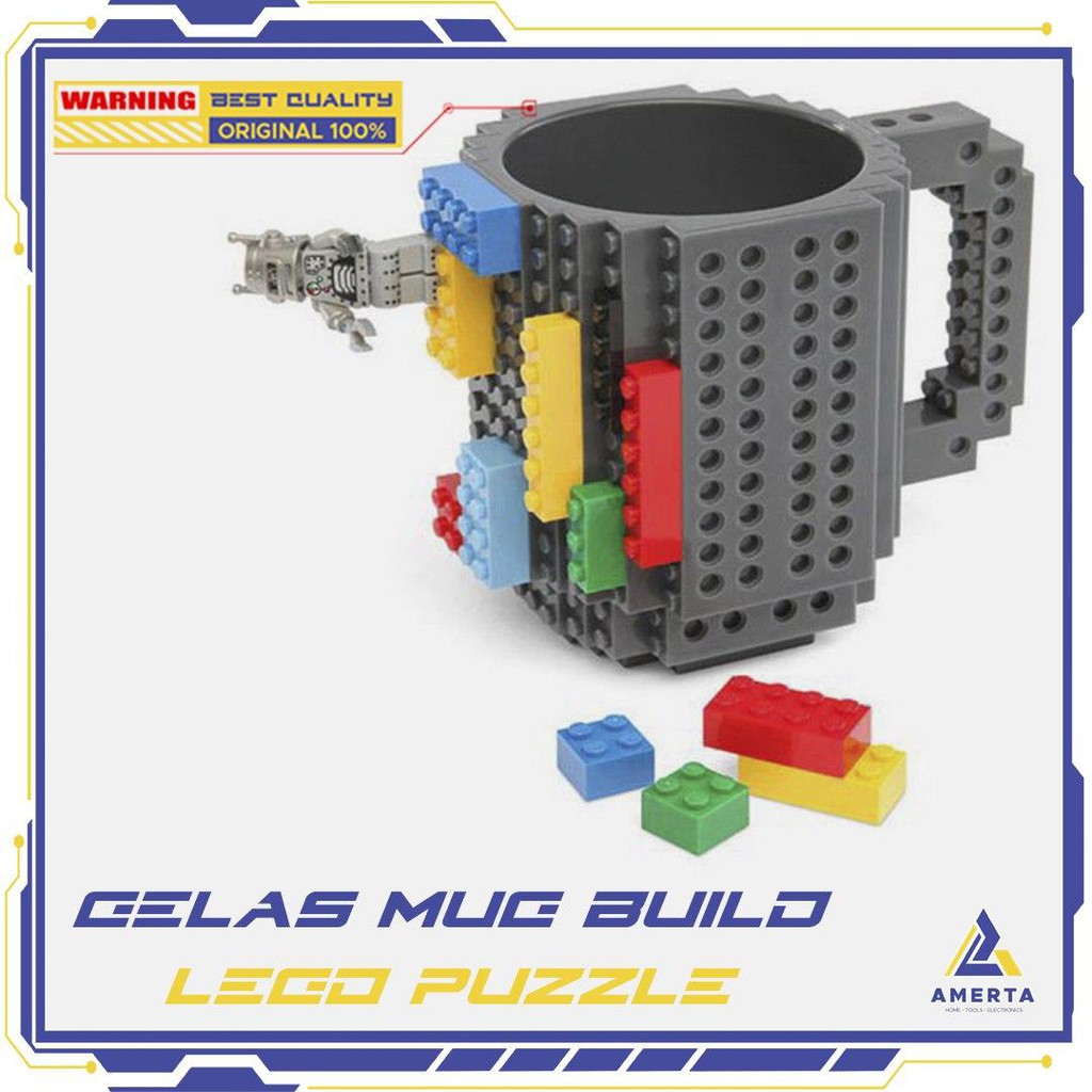 Gelas Mug Lego Bentuk Unik 350ML | Membangun Lego