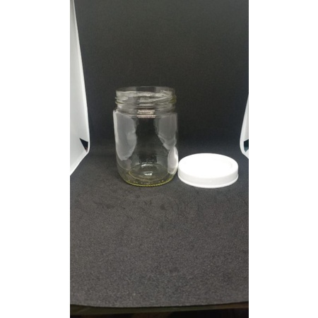 botol jar kaca 250ml tutup plastik