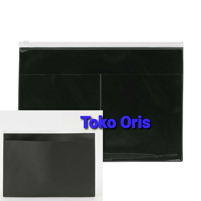 ONE-SIDE TRANSLUCENT POCKET FOLDER WITH EXT. POCKET A4 MUJI