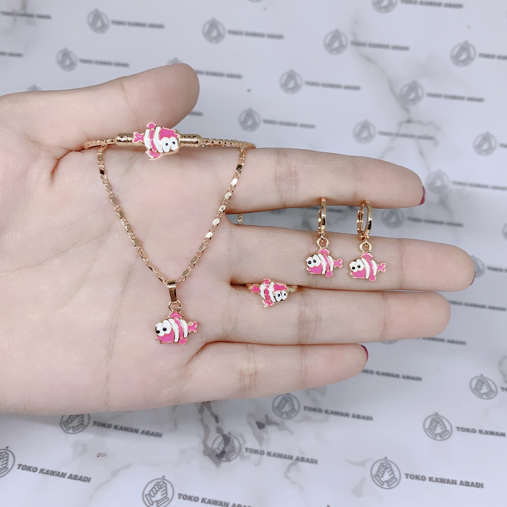Xuping Set Anak Gold Motif Kuda Ponny Perhiasan Anak Perempuan *08