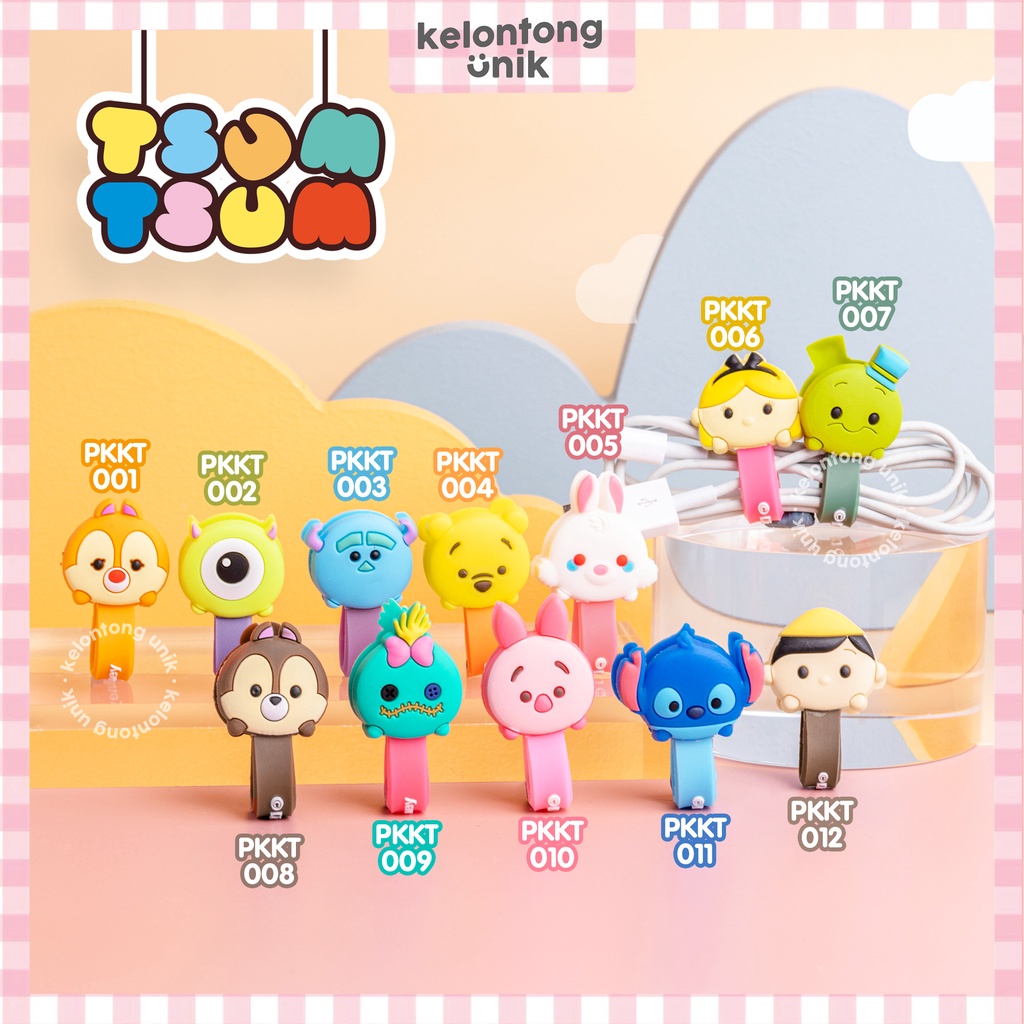 TSUM TSUM - Penjepit Kabel/ Klip Kabel/ Pengikat Kabel/ Penggulung Kabel/ Cord Holder