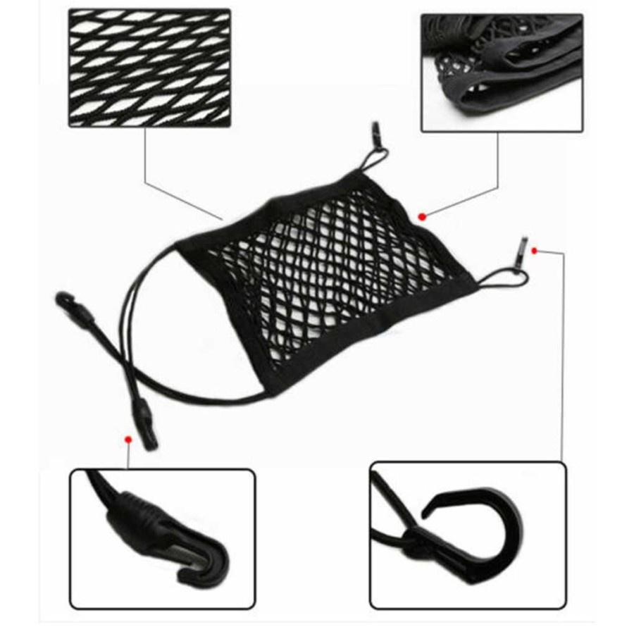 Jaring Mesh Penyimpanan Barang Mobil Car Net Organizer C38419 - Black