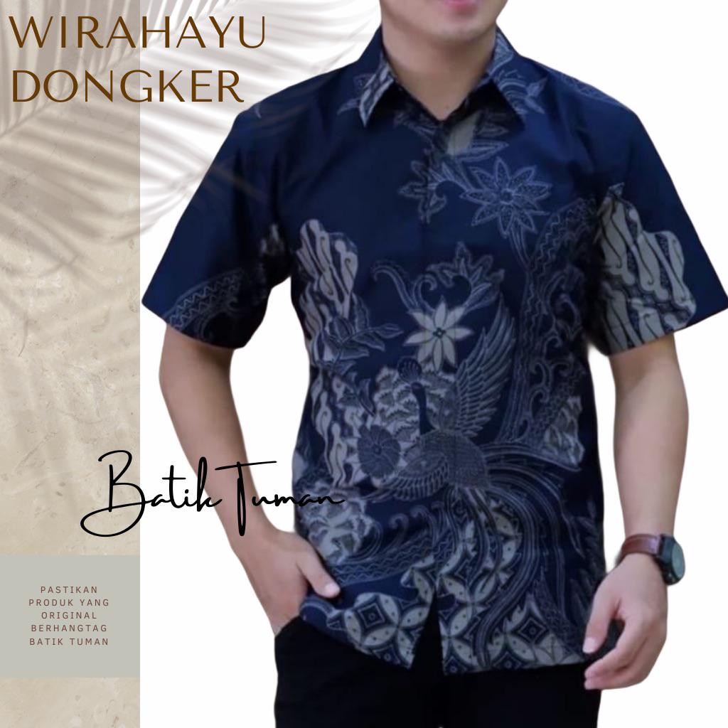 WIRAHAYU DONGKER Kemeja Batik Pria Lengan Panjang Lapis Furing Premium Asli Solo Sragen Baju Batik C