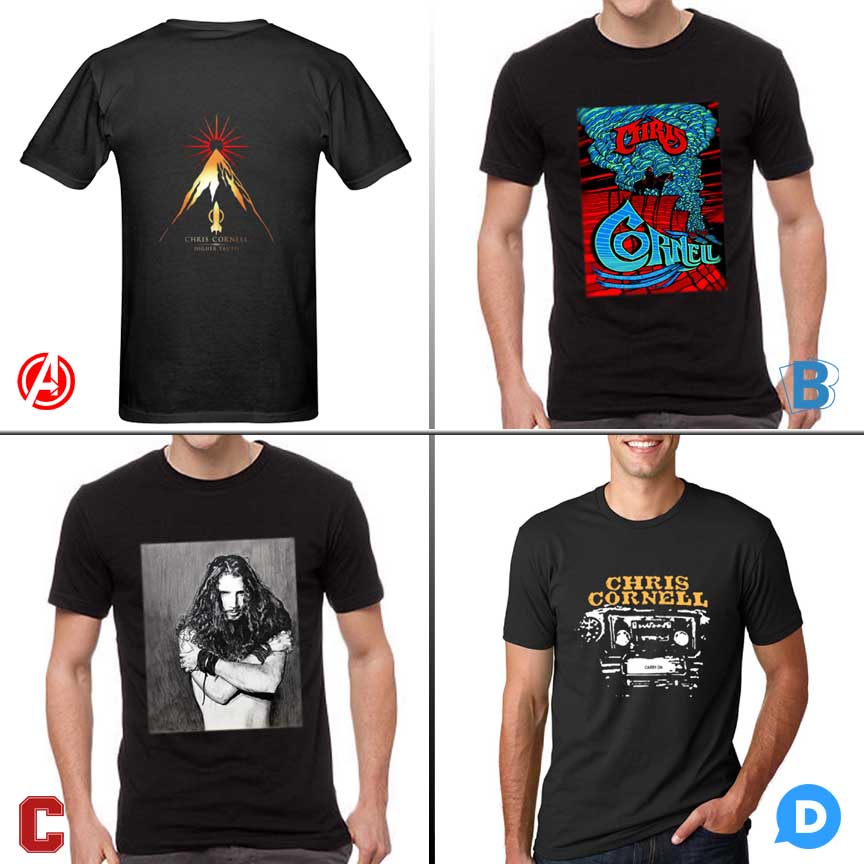 Kaos Chris Cornell Sound Garden Memories Casual Tshirt Bahan Katun