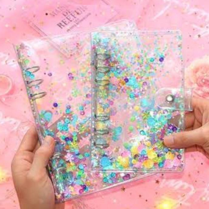 

Office & Stationery | Document Organizer | Binder Sequin A6 Ring 6 / Binder Manik Pvc Transparan | Best Seller